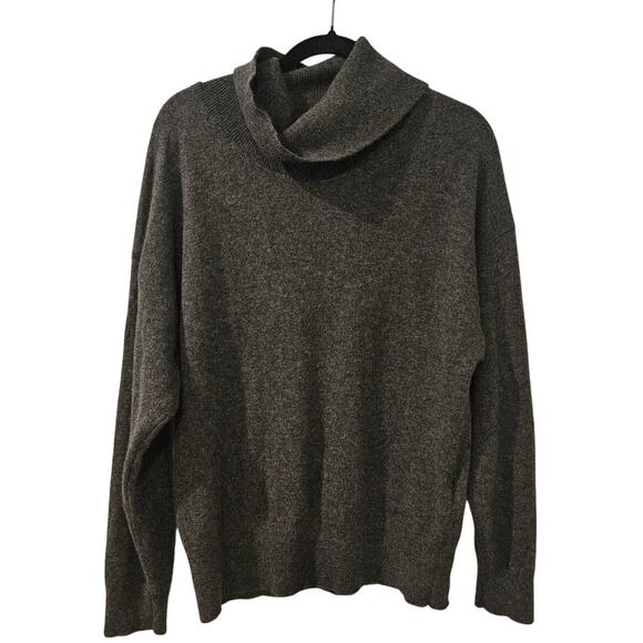 Equipment Mathilde 100% Cashmere Turtleneck Sweater Heather Gray Womens Large - Picture 2 of 6